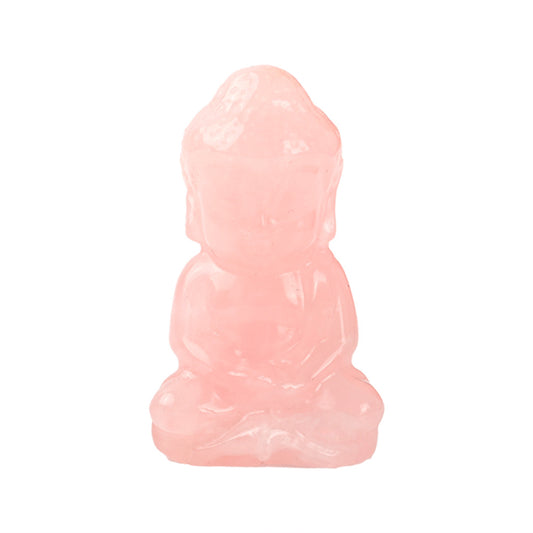 Rose Quartz Mini Buddha Figurine