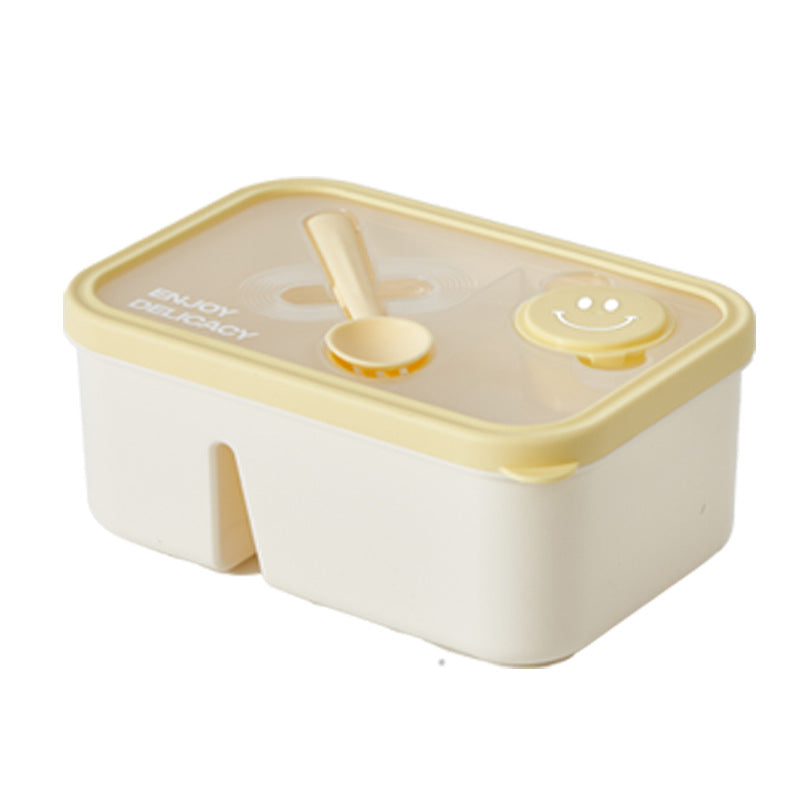 Yellow Two-Layer Lunch Box
